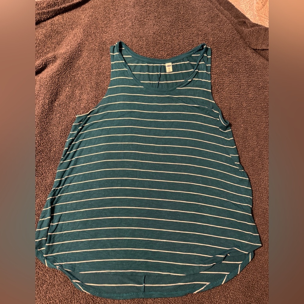 Old Navy Green Sleeveless Relaxed Tank Top